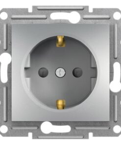 Schneider Asfora πρίζα σούκο ασφαλείας (2Π+Γ) Αλουμίνιο – EPH2900261