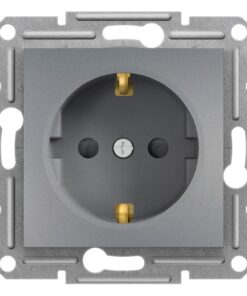 Schneider Asfora πρίζα σούκο ασφαλείας (2Π+Γ) Ατσάλι – EPH2900262