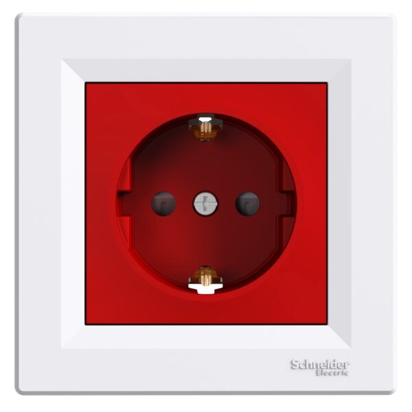 Schneider Asfora Πρ Σούκο ασφ (2Π+Γ) Κόκκινη EPH2900521