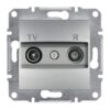 Schneider Asfora πρίζα TV-FM διέλευσης 4dB Αλουμίνιο – EPH3300261