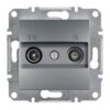 Schneider Asfora πρίζα TV-FM διέλευσης 4dB Ατσάλι – EPH3300262