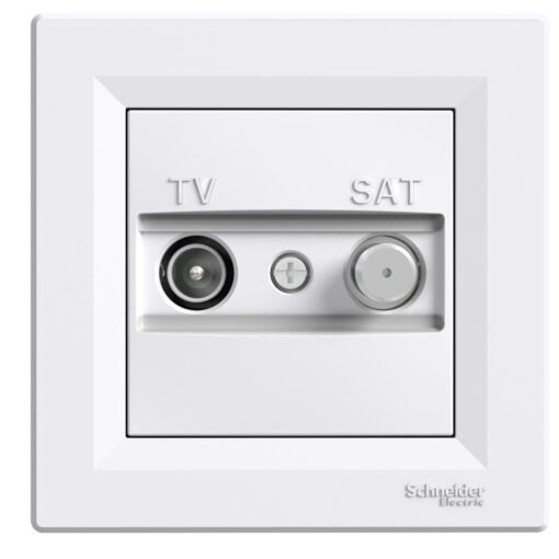Schneider Asfora πρίζα TV-SAT διέλευσης 8dB Λευκή – EPH3400321