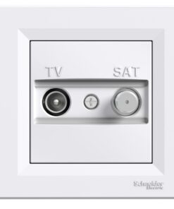 Schneider Asfora Πρίζα TV-SAT απλή 1dB Λευκή EPH3400421