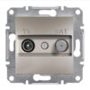 Schneider Asfora πρίζα TV-SAT απλή 1dB Bronze – EPH3400469