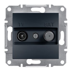 Schneider Asfora πρίζα TV-SAT απλή 1dB Ανθρακί – EPH3400471