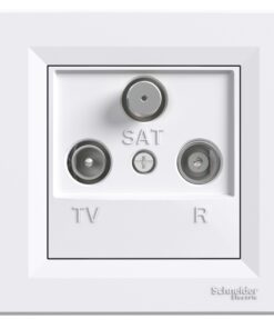 Schneider Asfora Πρίζα TV-FM-SAT τερμ 1dB Λευκή EPH3500121