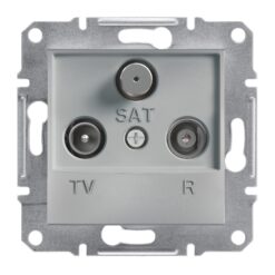 Schneider Asfora πρίζα TV-FM-SAT τερματική 1dB Αλουμίνιο – EPH3500161