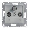 Schneider Asfora πρίζα TV-FM-SAT διέλευσης 4dB Αλουμίνιο – EPH3500261