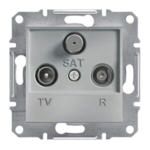 Schneider Asfora πρίζα TV-FM-SAT διέλευσης 4dB Αλουμίνιο – EPH3500261
