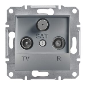 Schneider Asfora πρίζα TV-FM-SAT διέλευσης 8dB Ατσάλι – EPH3500362