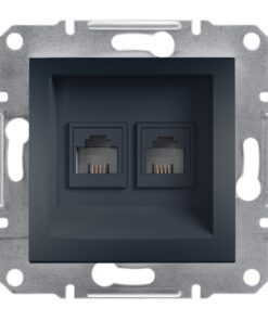 Schneider Asfora πρίζα τηλεφώνου RJ11 διπλή Ανθρακί – EPH4200171