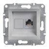 Schneider Asfora πρίζα πληροφορικής RJ45 cat5e U/UTP μονή Αλουμίνιο – EPH4300161