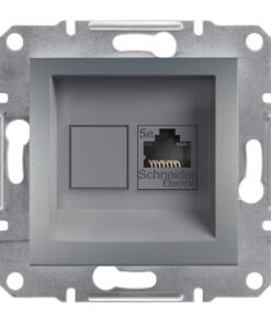 Schneider Asfora πρίζα πληροφορικής RJ45 cat5e U/UTP μονή Ατσάλι – EPH4300162