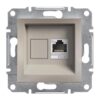 Schneider Asfora πρίζα πληροφορικής RJ45 cat5e U/UTP μονή Bronze – EPH4300169
