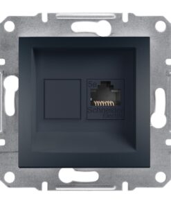 Schneider Asfora πρίζα πληροφορικής RJ45 cat5e U/UTP μονή Ανθρακί – EPH4300171