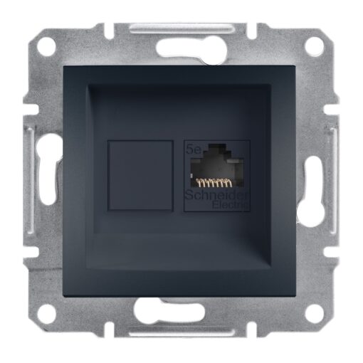 Schneider Asfora πρίζα πληροφορικής RJ45 cat5e U/UTP μονή Ανθρακί – EPH4300171