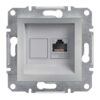 Schneider Asfora πρίζα πληροφορικής RJ45 cat6 U/UTP μονή Αλουμίνιο – EPH4700161