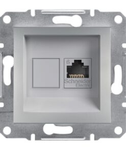 Schneider Asfora πρίζα πληροφορικής RJ45 cat6 U/UTP μονή Αλουμίνιο – EPH4700161