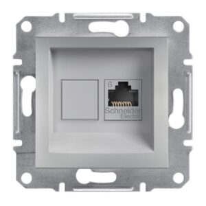 Schneider Asfora πρίζα πληροφορικής RJ45 cat6 U/UTP μονή Αλουμίνιο – EPH4700161