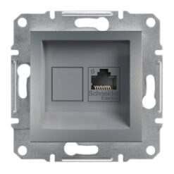 Schneider Asfora πρίζα πληροφορικής RJ45 cat6 U/UTP μονή Ατσάλι – EPH4700162