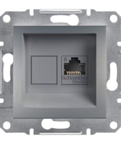 Schneider Asfora πρίζα πληροφορικής RJ45 cat6 U/UTP μονή Ατσάλι – EPH4700162