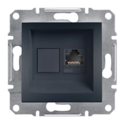 Schneider Asfora πρίζα πληροφορικής RJ45 cat6 U/UTP μονή Ανθρακί – EPH4700171