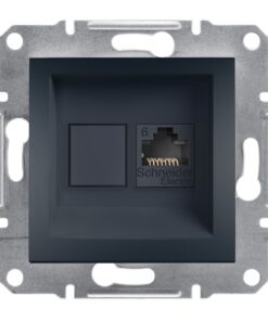 Schneider Asfora πρίζα πληροφορικής RJ45 cat6 U/UTP μονή Ανθρακί – EPH4700171