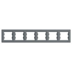 Schneider Asfora πλαίσιο 6 θέσεων οριζόντιο Ατσάλι – EPH5800662