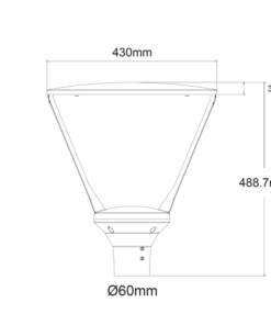 LED Φωτιστικό Πλατείας με ρυθμιζόμενο Wattage 30/40/50W 5100lm/6600lm/8000lm 4000K 230V ACA – ESTOR34540