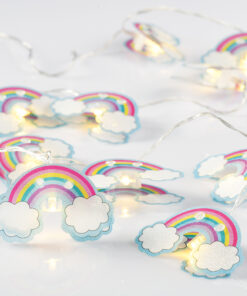 PLASTIC RAINBOW, 10 LED ΛΑΜΠΑΚΙΑ ΣΕ ΣΕΙΡΑ ΜΕ ΜΠΑΤΑΡΙΕΣ (2xAA), WW, IP20, 135+30cm, ΔΙΑΦΑΝ ACA – F04101103