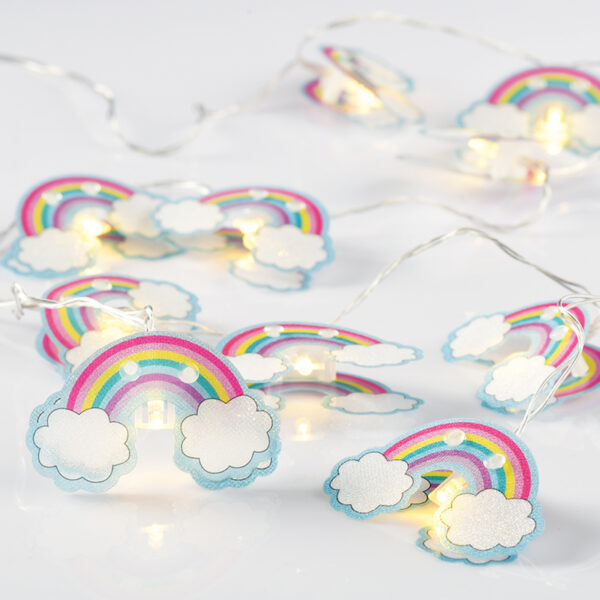 PLASTIC RAINBOW, 10 LED ΛΑΜΠΑΚΙΑ ΣΕ ΣΕΙΡΑ ΜΕ ΜΠΑΤΑΡΙΕΣ (2xAA), WW, IP20, 135+30cm, ΔΙΑΦΑΝ ACA - F04101103