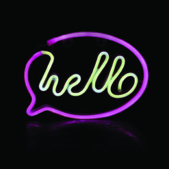 HELLO, 220 NEON LED ΛΑΜΠΑΚΙΑ ΜΕ ΜΠΑΤΑΡΙΑ (3xΑΑ)/USB, ΡΟΖ/ΛΕΥΚΟ, IP20, 25.5*2*18.5 ACA – F0422072330