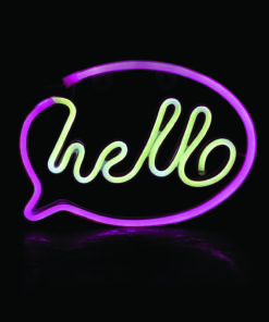 HELLO, 220 NEON LED ΛΑΜΠΑΚΙΑ ΜΕ ΜΠΑΤΑΡΙΑ (3xΑΑ)/USB, ΡΟΖ/ΛΕΥΚΟ, IP20, 25.5*2*18.5 ACA – F0422072330