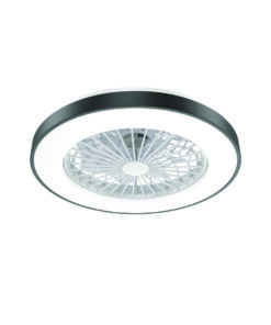 ΑΝΕΜΙΣΤΗΡΑΣ ΟΡΟΦΗΣ ΠΛΑΦΟΝΙΕΡΑ ΜΑΥΡΗ DIMMABLE DC22W Φ50 7 ΔΙΑΦΑΝH ABS ΠΤΕΡΥΓΙΑ ΤΗΛΕΧΕΙΡΙΣΤΗΡΙΟ ACA – FANOKBL10G