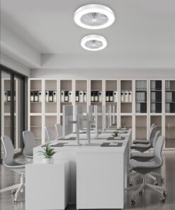 Ανεμιστήρας Οροφής Πλαφονιέρα Λευκή Dimmable DC22W Φ50 7 Διαφανή ABS Πτερύγια Τηλεχειριστήριο ACA – FANOKWH10G