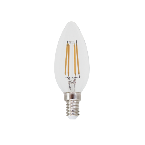 LED Λάμπα E14 Κεράκι Filament 4W Diolamp 360° 500lm 6500K - FLAM4CW