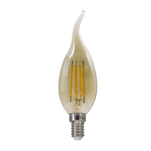 LED Λάμπα E14 Filament 4W Step Dimmable Φλόγα Diolamp 360° 500lm 2700K - FLAM4WWTIPAMSD