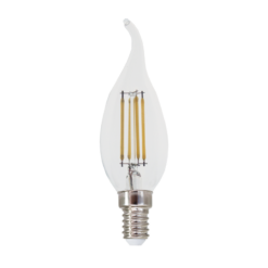 LED Λάμπα E14 Filament 4W Step Dimmable Φλόγα Diolamp 360° 570lm 2700K – FLAM4WWTIPSD