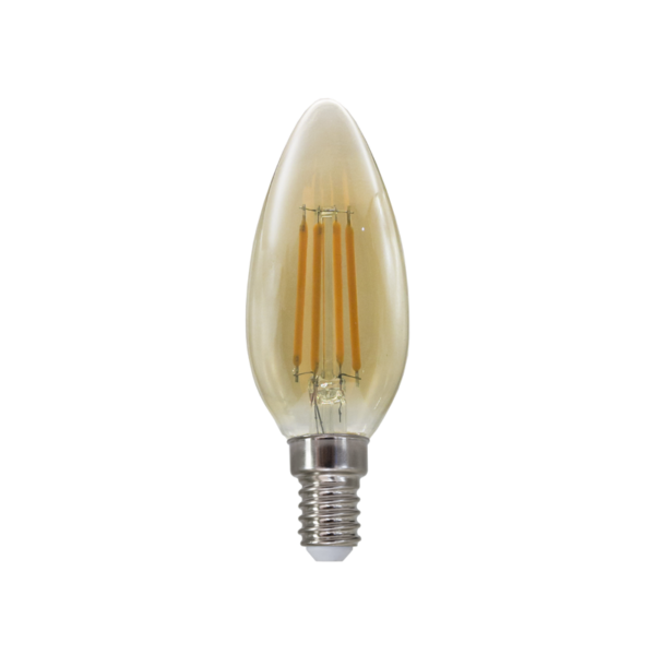 LED Λάμπα E14 Κεράκι Filament 5W Dimmable Diolamp 360° 620lm 2700K - FLAM5WWDIMAM