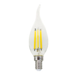 LED Λάμπα E14 Filament 6W Φλόγα Diolamp 360° 770lm 4000K – FLAM6NWTIP