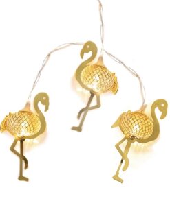 METAL STRING LIGHTS (FLAMINGO)” ΦΛΑΜΙΝΓΚΟ 10 LED ΛΑΜΠΑΚΙΑ ΣΕΙΡΑ ΜΠΑΤΑΡ(2xΑΑ) ΘΕΡΜΟ ΛΕΥΚΟ IP20 ACA – FLAMINGO10WW2A