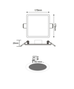 ΦΩΤΙΣΤΙΚΟ ΟΡΟΦΗΣ SLIM PANEL ΛΕΥΚΟ ΤΕΤΡΑΓΩΝΟ ΧΩΝΕΥΤΟ LED SMD 15W 3000K 1300Lm 120° ACA – FLEXI1530SW