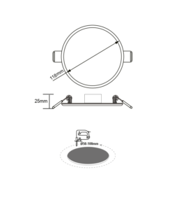 ΦΩΤΙΣΤΙΚΟ ΟΡΟΦΗΣ SLIM PANEL ΛΕΥΚΟ ΣΤΡΟΓΓΥΛΟ ΧΩΝΕΥΤΟ 9W 3000K 700Lm 230V Φ50-100mm120° ACA – FLEXI930RW