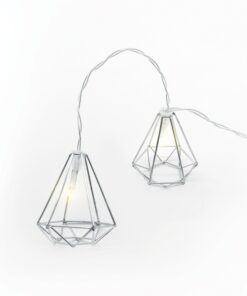 METAL DIAMOND 10LED ΛΑΜΠΑΚΙΑ ΣΕΙΡΑ ΜΠΑΤΑΡ.(3xAA)ΘΕΡΜΟ ΛΕΥΚΟ ΑΣΗΜΙ ΜΕΤΑΛΛΟ IP20 135+30cm ΔΙΑΦΑΝ Κ ACA – FMSDIAM10WW2A
