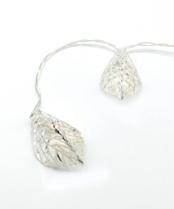 METAL LEAVES 10 LED ΛΑΜΠΑΚΙΑ ΣΕΙΡΑ ΜΠΑΤΑΡ.(3xAA) & ΧΡΟΝΟΔΙΑΚ (6ΟΝ/18OFF) ΘΕΡΜΟ ΛΕΥΚΟ ΑΣΗΜΙ ΜΕΤΑΛΛ ACA – FMSLEAF10WW2AT