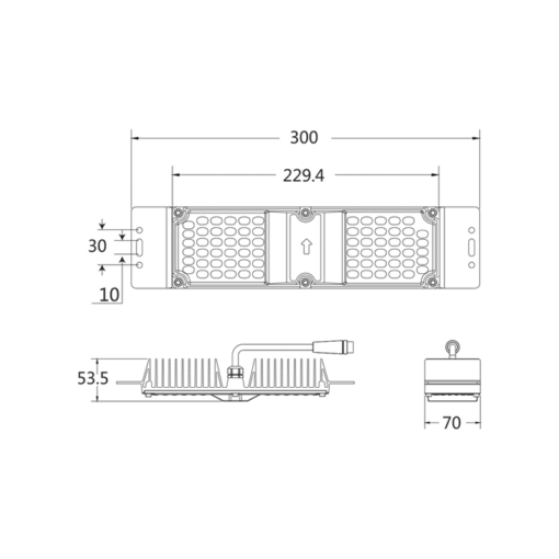 LED MODULE 60W 4.000K 6.600LM TYPEII 50.000HRS IP66 230V AC ACA – FORT6040AS