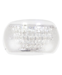 Φωτιστικό Απλίκα Τοίχου 2ΧG9 Μεταλλικό Χρώμιο Κυκλικό Διάφανο Γυαλί & Κρύσταλλα ACA DECOR – FW5041