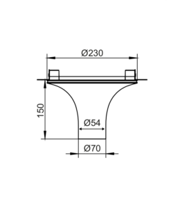ΟΡΟΦΗΣ Φ/Σ 1XGU10 TRIMLESS ΓΥΨΙΝΟ D23XH15CM AVA ACA – G1018S