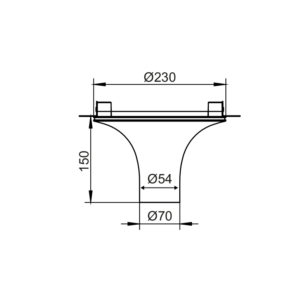 ΟΡΟΦΗΣ Φ/Σ 1XGU10 TRIMLESS ΓΥΨΙΝΟ D23XH15CM AVA ACA – G1018S