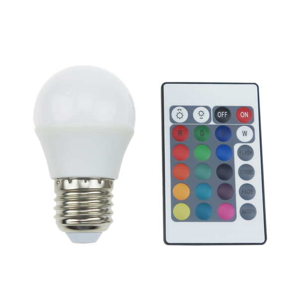 LED Λάμπα E27 G45 Γλομπάκι Dimmable 4W Diolamp με Τηλεχειριστήριο 300lm Πολύχρωμη RGB+3000K – G45427RGBWN